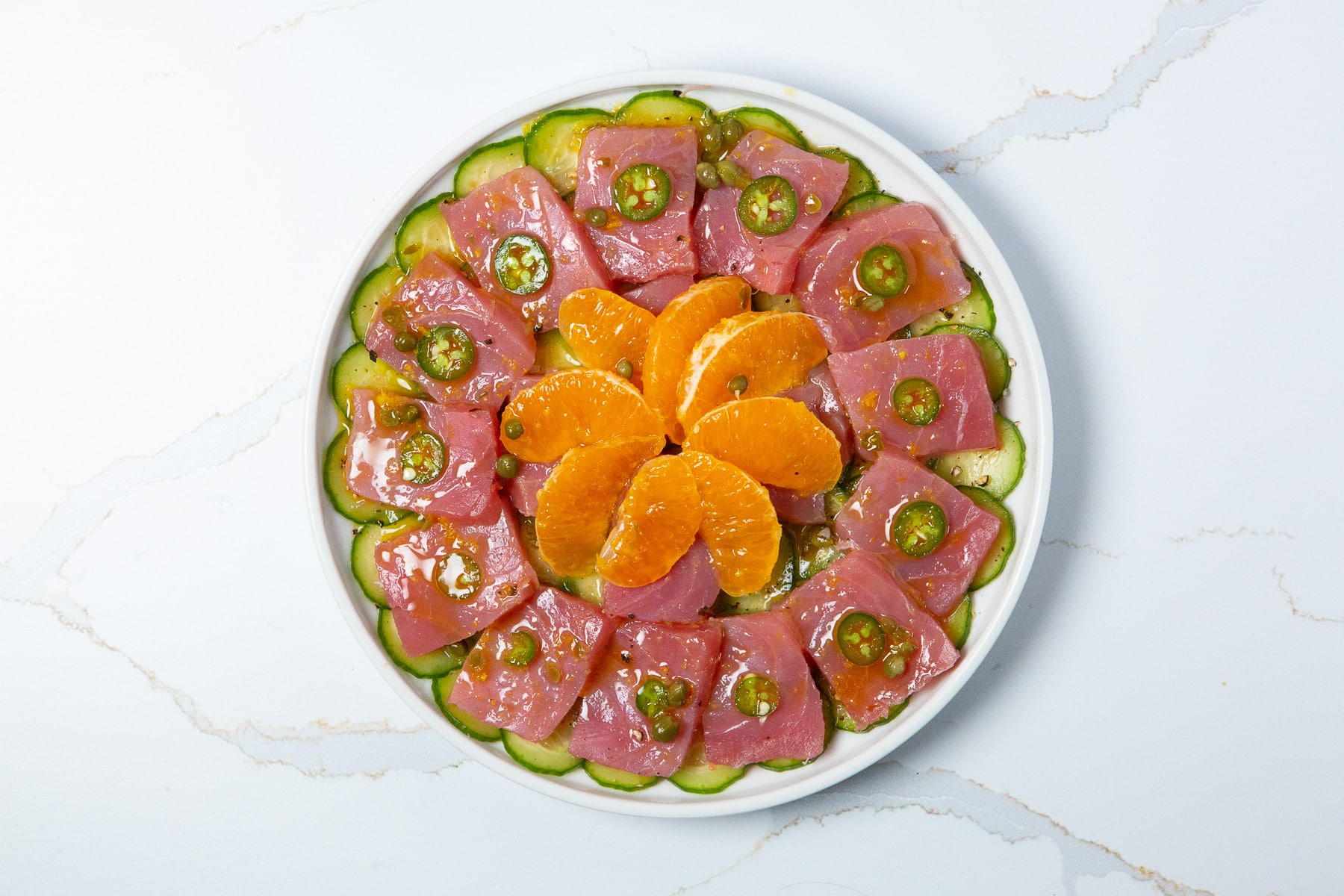 Ahi Tuna Crudo, Spicy Citrus Tuna Crudo, Crudo