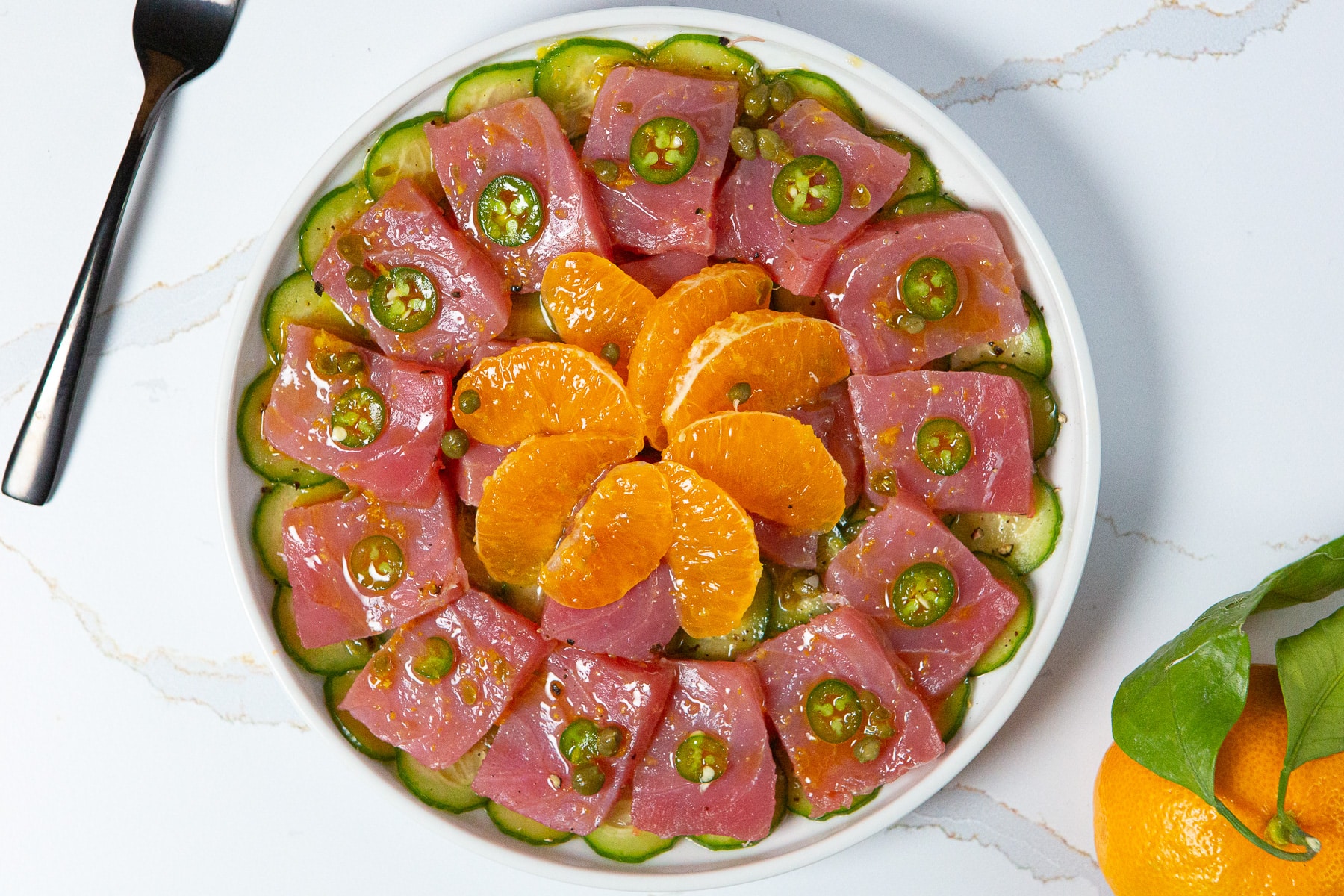 Ahi Tuna Crudo, Spicy Citrus Tuna Crudo, Crudo