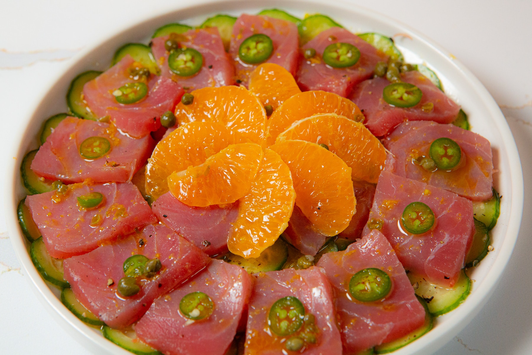 Ahi Tuna Crudo Spicy Tangerine Recipe