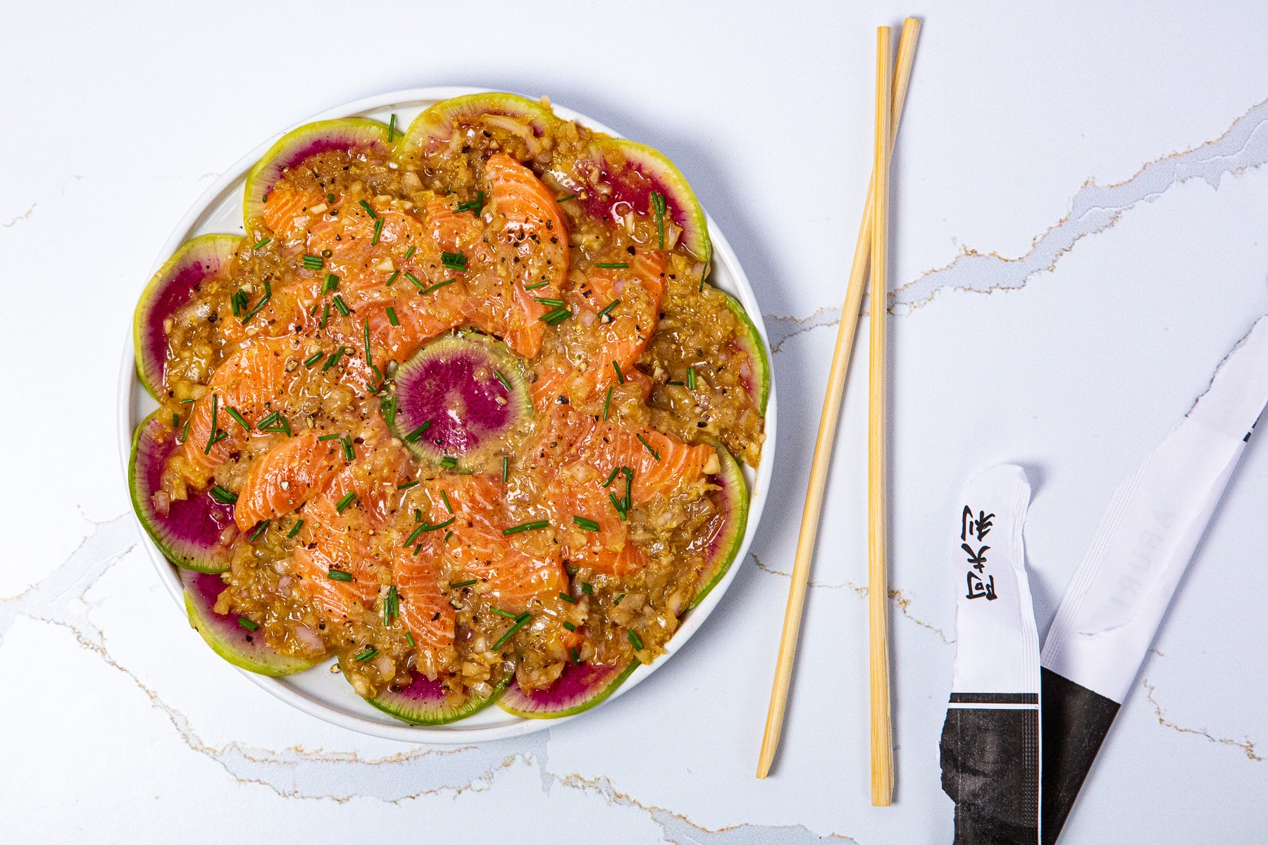 Salmon Crudo Ginger Soy Recipe, Salmon Crudo Ginger Soy, Salmon Crudo, Salmon, Crudo