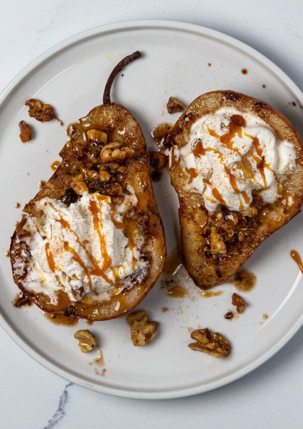 Air Fryer Pears – Pumpkin Spice Delight!