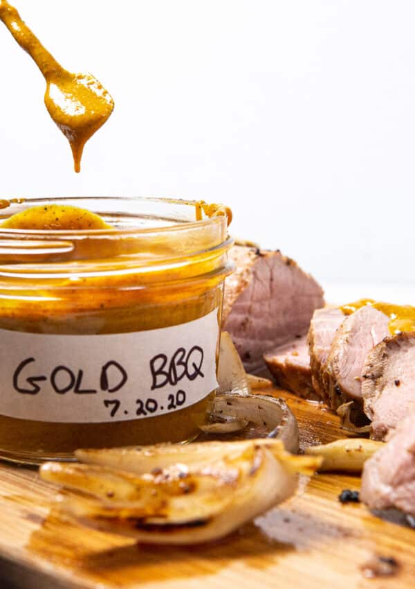 Carolina Gold BBQ Sauce, BBQ Sauce, Pork Tenderloin, Pork, Sous Vide, Sous Vide Pork, Sous Vide Pork Tenderloin