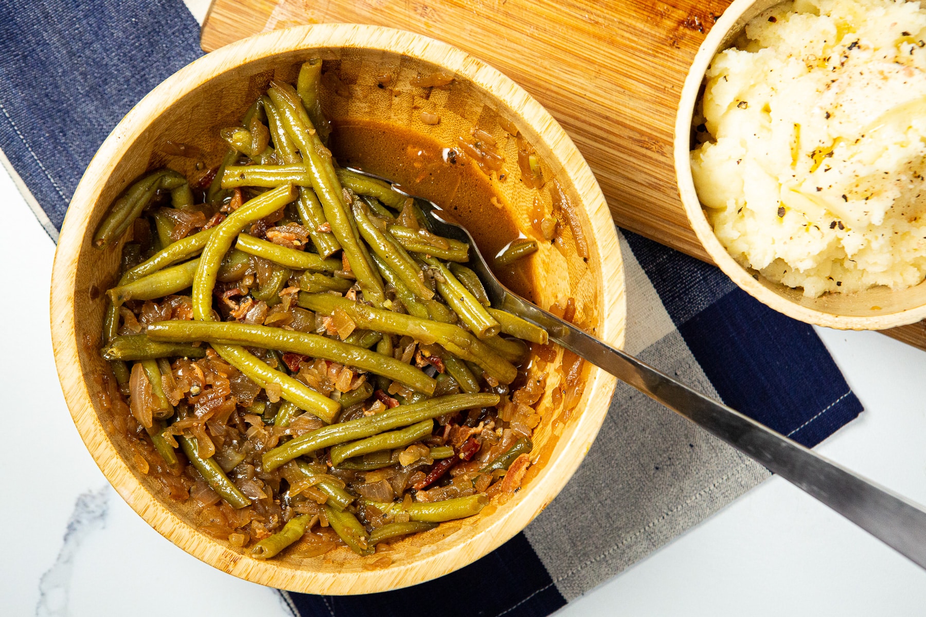 green beans, green beans and bacon, bacon, 