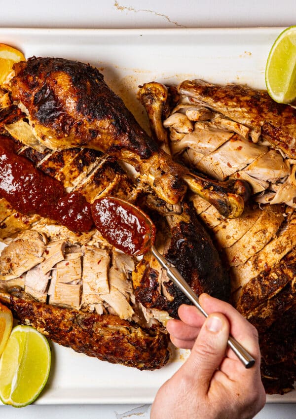 Mexican turkey, whole turkey, poached turkey, turkey