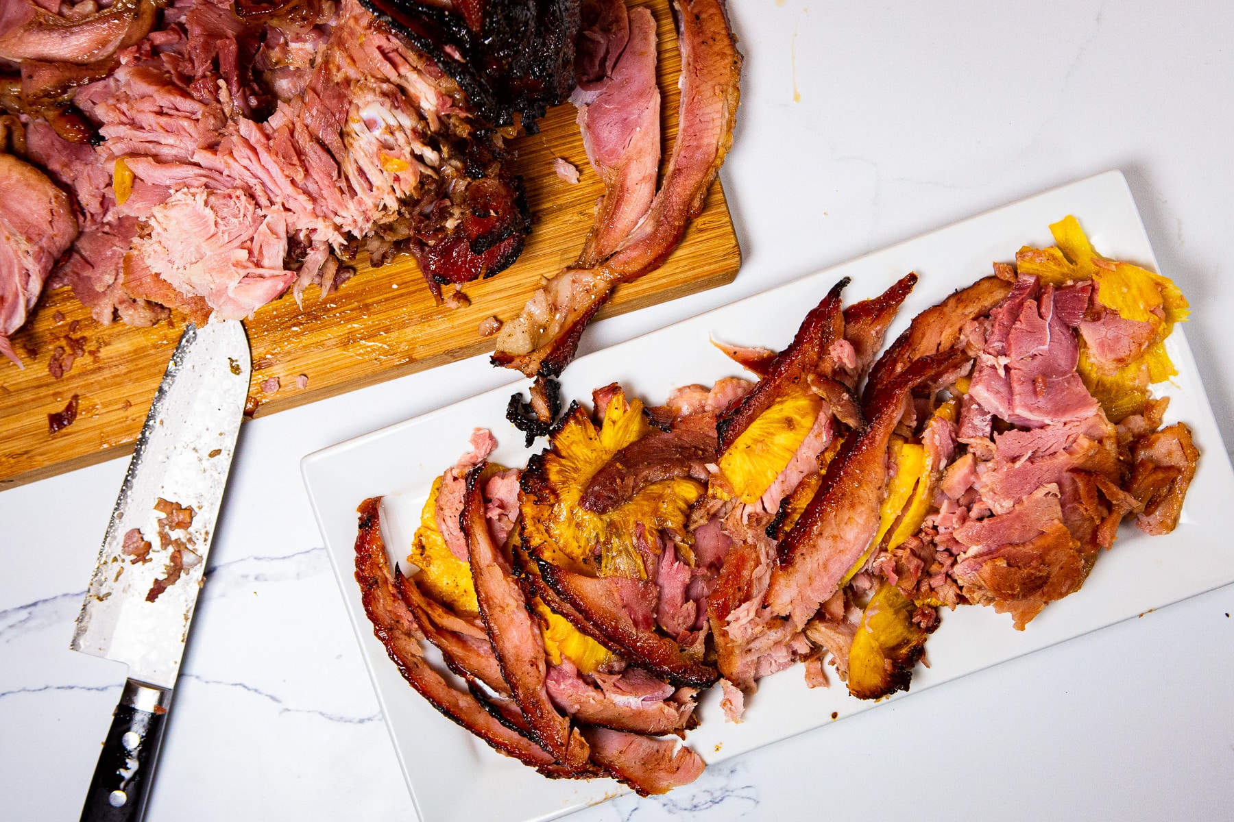 Pineapple honey glazed ham, ham, whole ham, jalapeño & pineapple glazed ham,