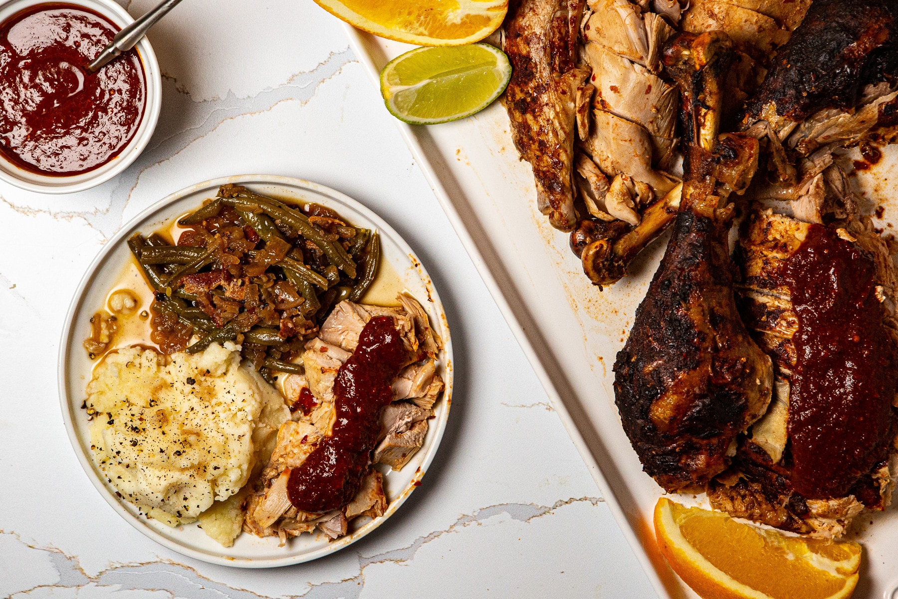 Mexican turkey, turkey, whole turkey, Mexican turkey with spicy adobo sauce, poached turkey, how to poach a turkey, recipe for Mexican Turkey, tender turkey recipe, moist turkey recipe, spicy turkey recipe,