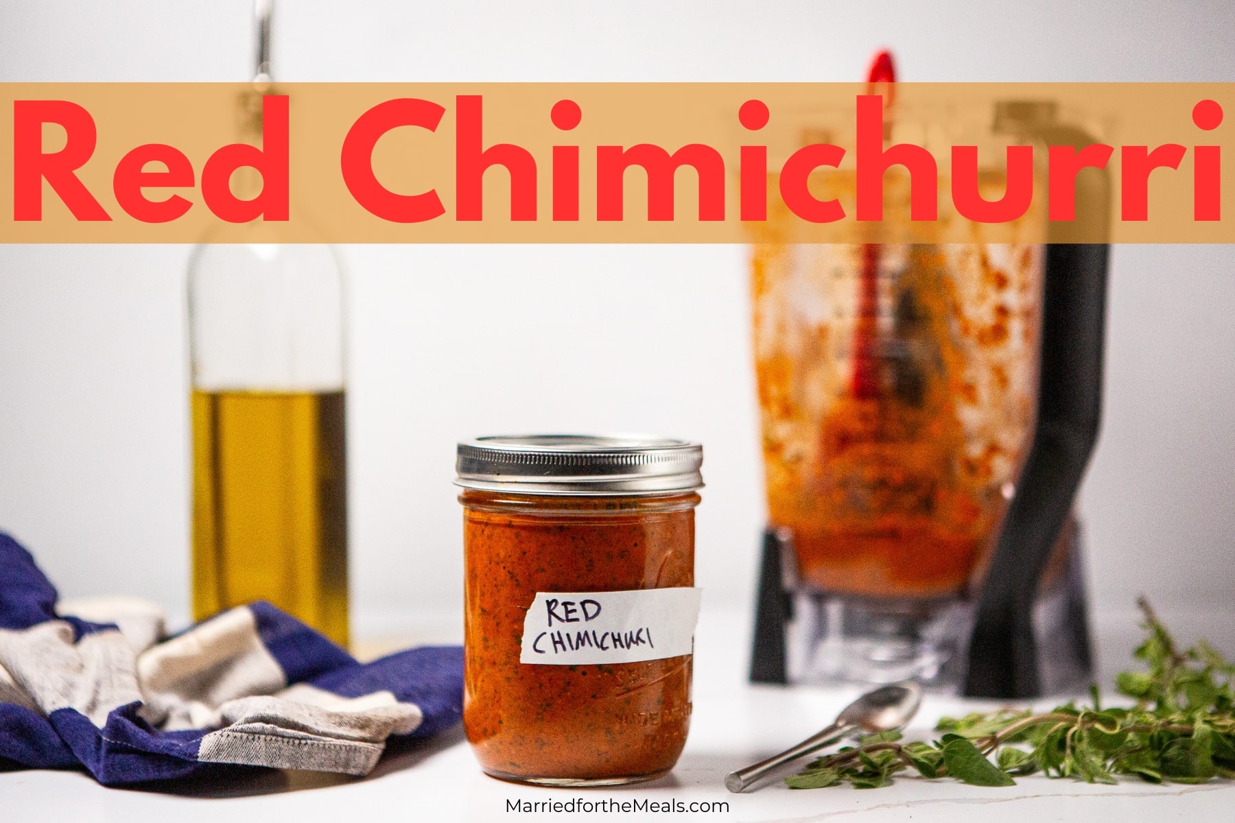 Red Chimichurri, Chimichurri rojo, chimichurri, how to make red chimichurri, recipe for red chimichurri,