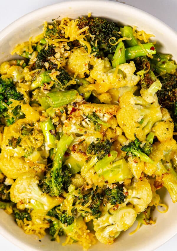 Air fryer Broccoli and Cauliflower – CHEESY Goodness