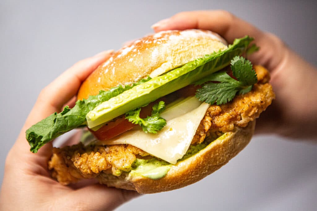 crispy southern fried chicken burgers, crispy chicken burgers, crispy buttermilk chicken burgers, buttermilk fried chicken burgers, southern fried chicken burgers, fried chicken sandwich, crispy chicken burger recipe, how to make crispy southern fried chicken burgers,
