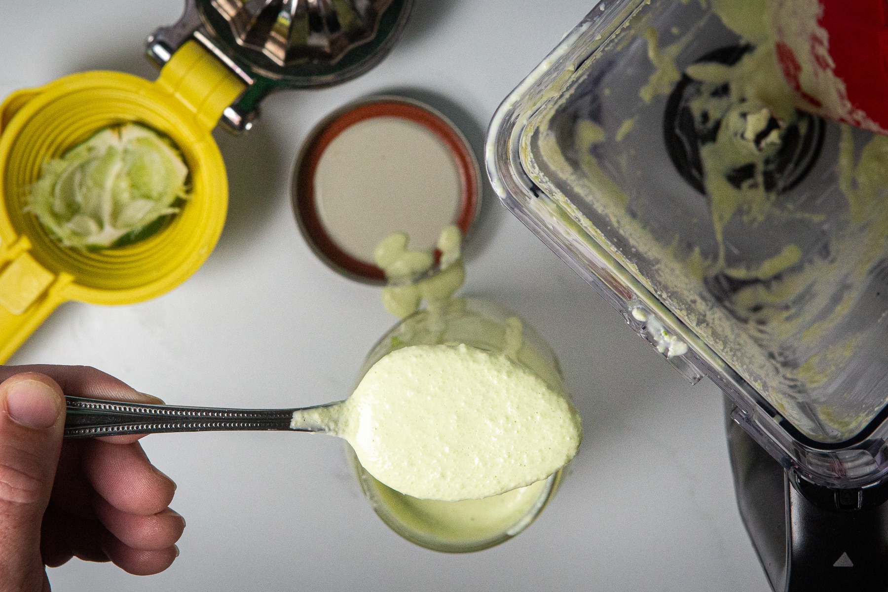 spicy crema, jalapeño avocado crema, mexican crema, avocado lime crema, spicy jalapeño avocado lime crema, jalapeno avocado crema recipe, how to make spicy jalapeño avocado lime crema,