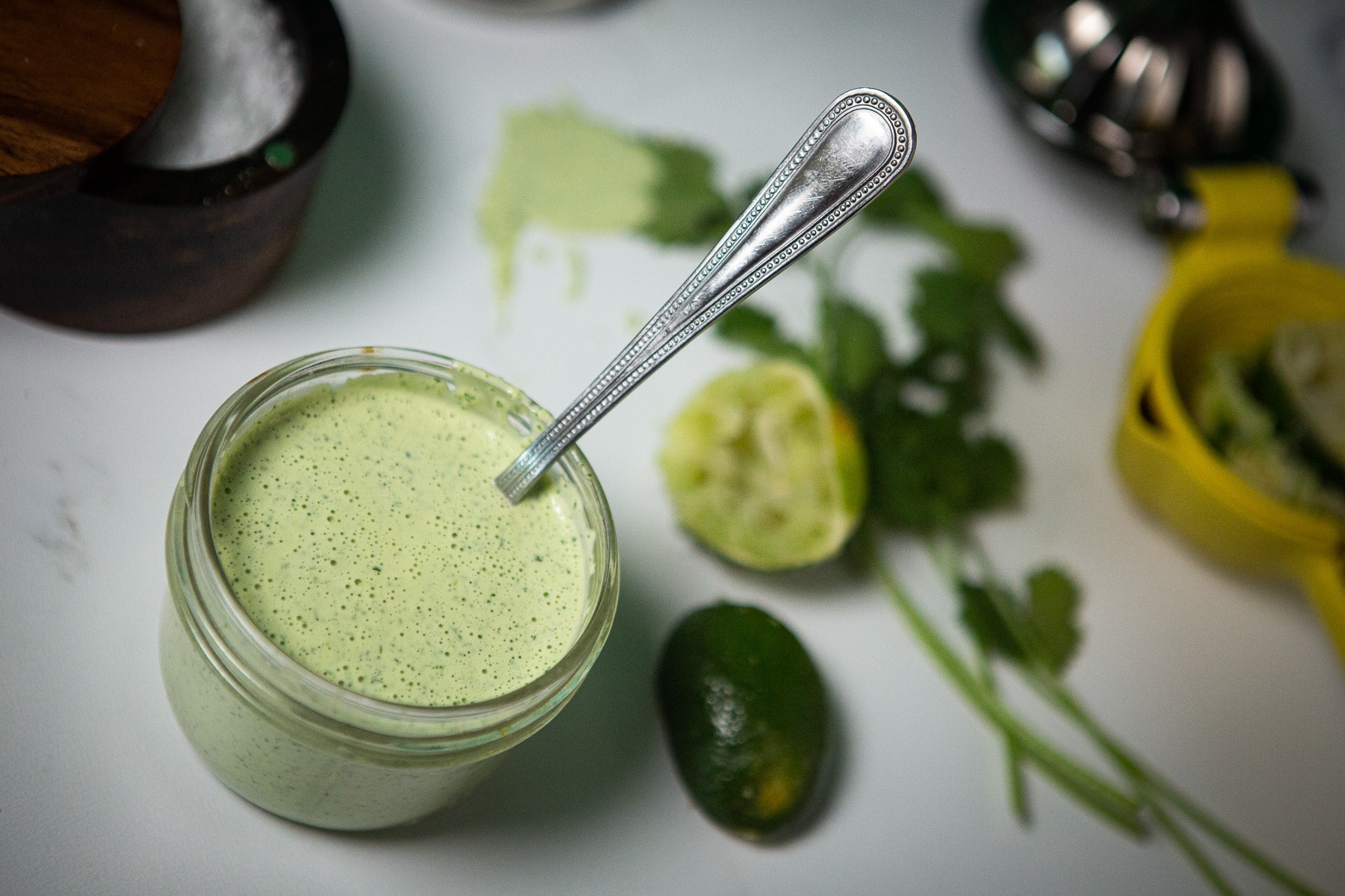 Cilantro Lime Crema, Crema, Crema Recipe, Recipe for Cilantro Lime Crema, how to make Cilantro Lime Crema,