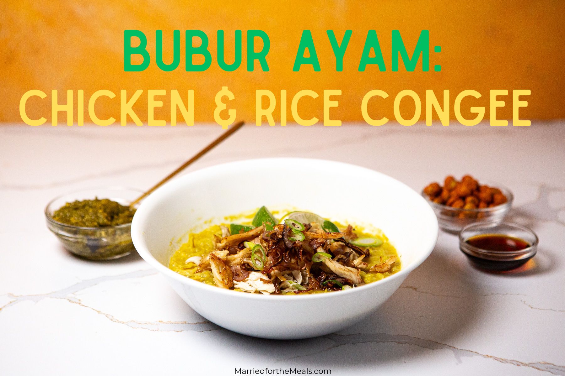 bubur ayam, recipe for bubur ayam, how to make bubur ayam, chicken and rice congee, chicken and rice porridge, chicken congee, Indonesian chicken and rice congee,