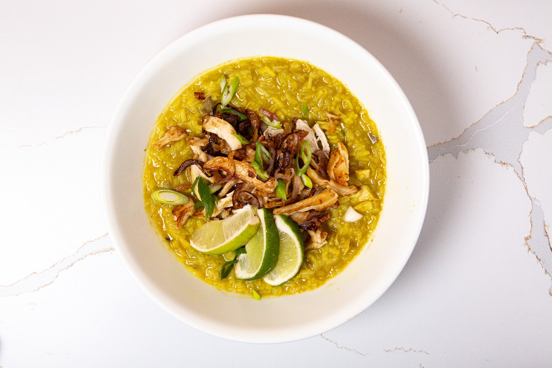 bubur ayam, recipe for bubur ayam, how to make bubur ayam, chicken and rice congee, chicken and rice porridge, chicken congee, Indonesian chicken and rice congee,
