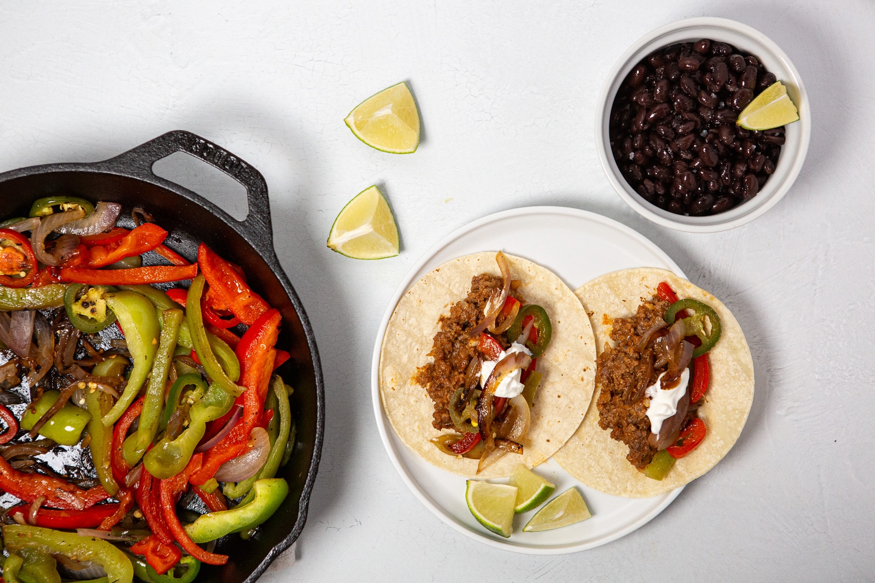 JUICY Ground Beef Fajitas w/ Pickled Jalapeños, ground beef fajitas, how to make ground beef fajitas, ground beef fajitas recipe, fajitas, ground beef, beef fajitas recipe, ground beef fajita wraps,