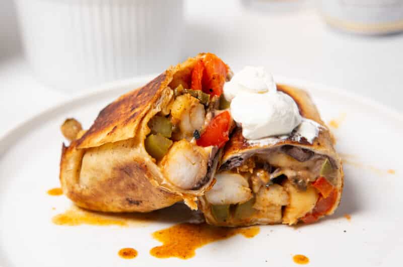 Crispy Shrimp Fajitas Wrap