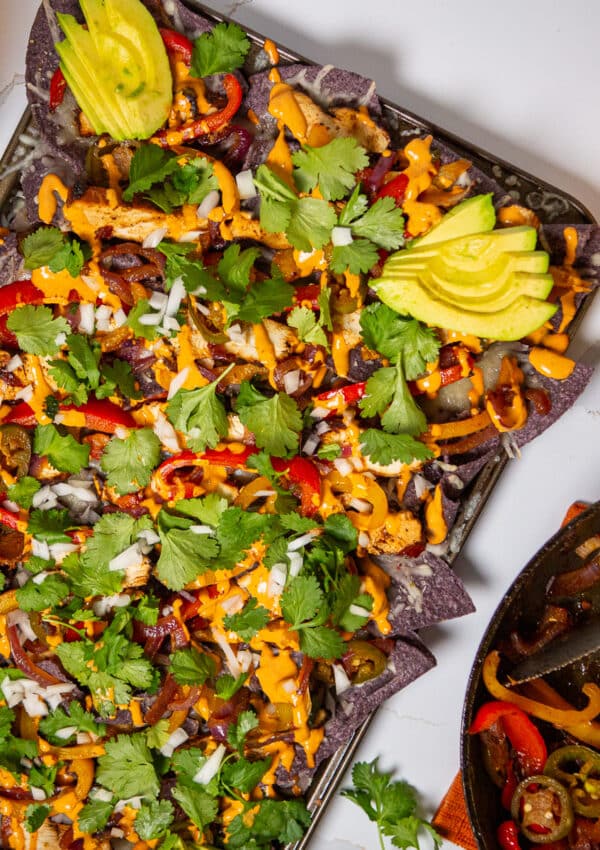 ZESTY Chicken Fajita Nachos Recipe with Spicy Adobo Sauce