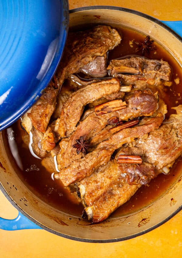 Dutch Oven Pork Spare Ribs w/ a Thai Style Tamarind BBQ Sauce