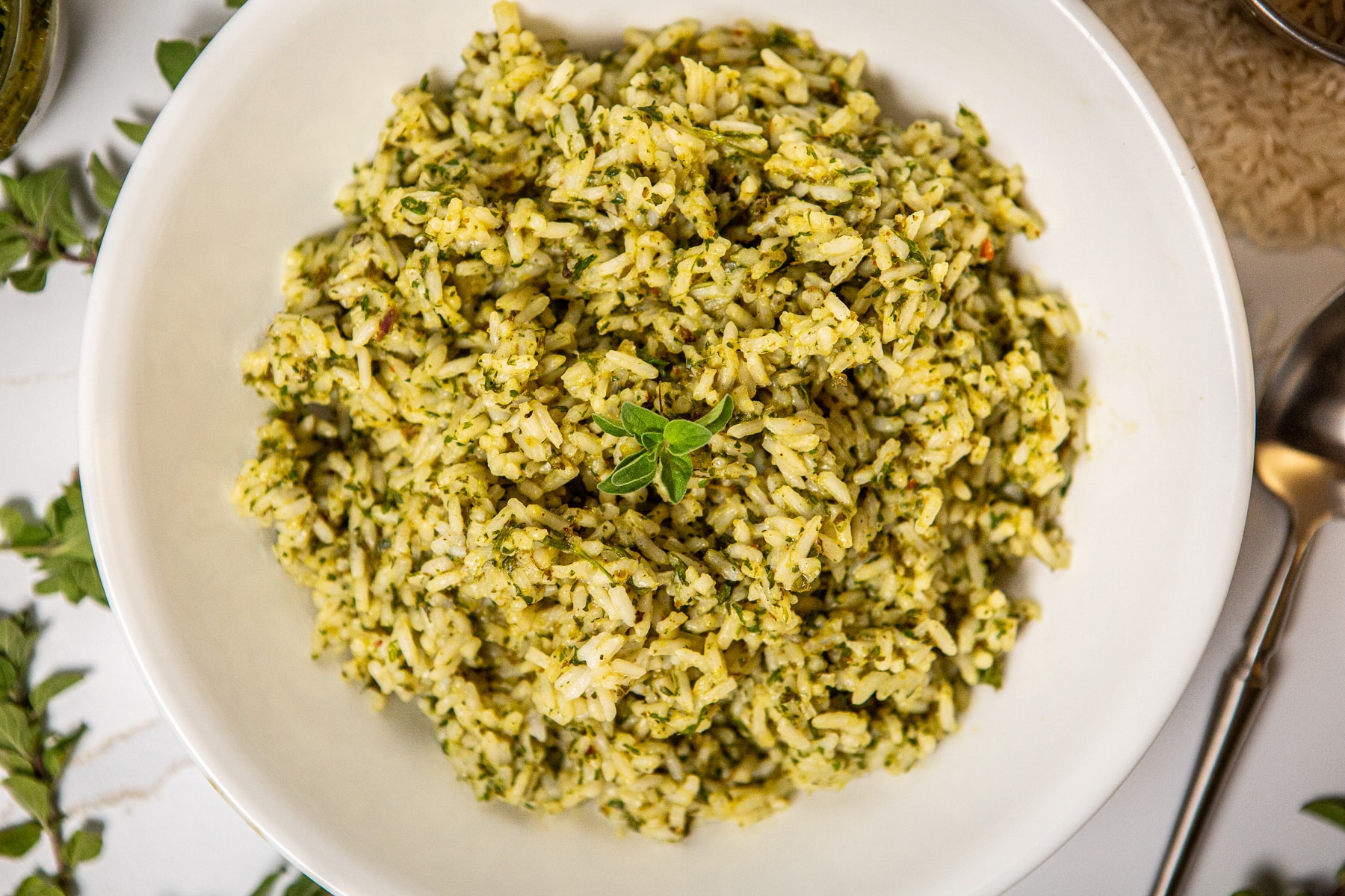 Chimichurri, Chimichurri rice, Chimichurri rice recipe, green rice, herby rice, how to make chimichurri rice, rice, tangy rice, 