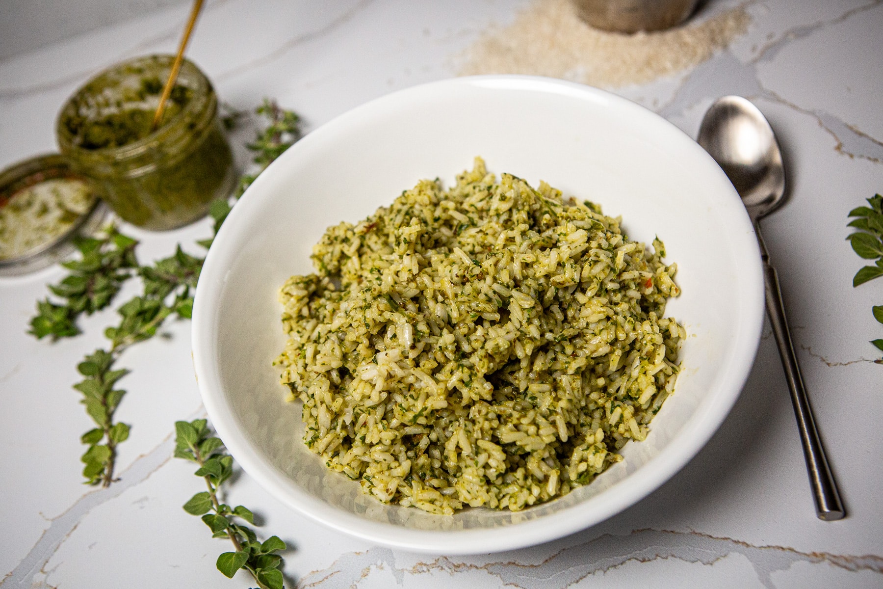 Chimichurri, Chimichurri rice, Chimichurri rice recipe, green rice, herby rice, how to make chimichurri rice, rice, tangy rice, 