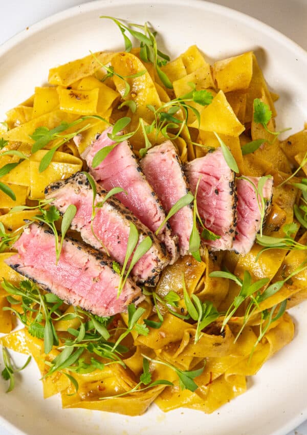 Spicy Ahi Tuna Pasta w/ Ponzu Wasabi Noodles